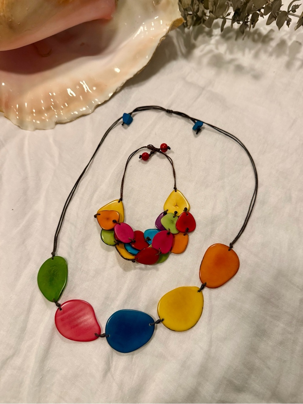 Colorful Multi-Color Necklace and Bracelet Set